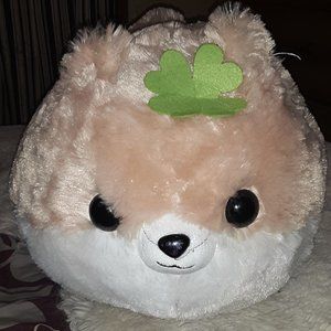 Tokyo Pomeranian Light Brown White Dog Clover 16"